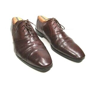 Florsheim Brown Reptile Print Leather Cap Toe Oxfords  Mens Size US 12 D